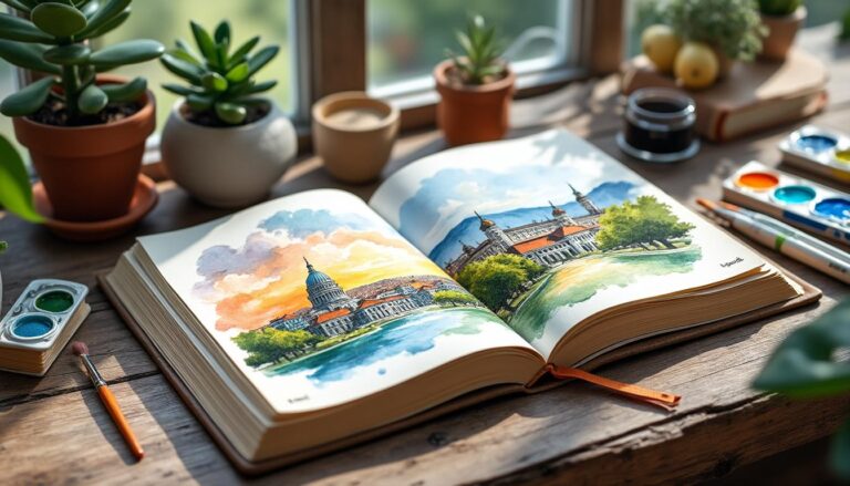 découvrez comment créer un carnet de voyage à l’aquarelle avec des techniques faciles et des inspirations pour capturer vos aventures en couleurs.