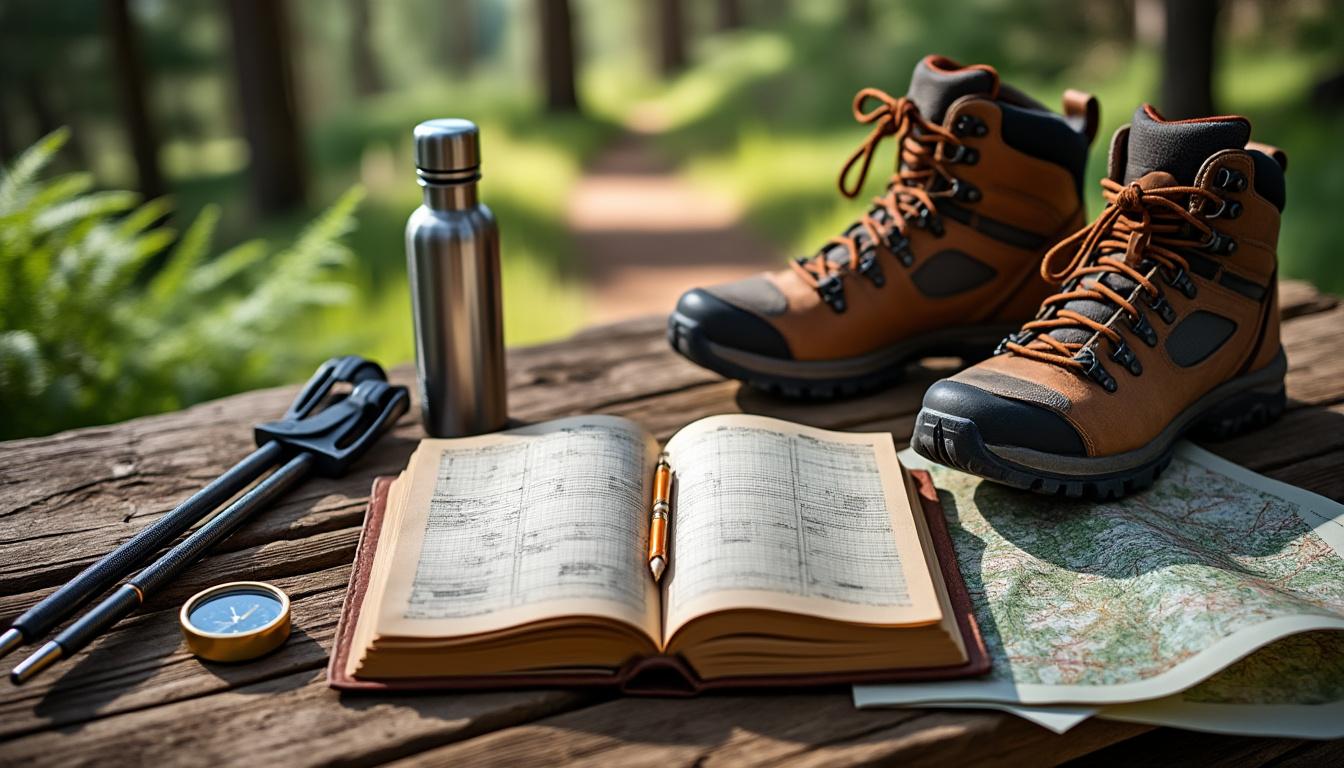 découvrez notre carnet de voyage rando/trek, parfait pour organiser vos checklists et consigner vos aventures en journal de bord.