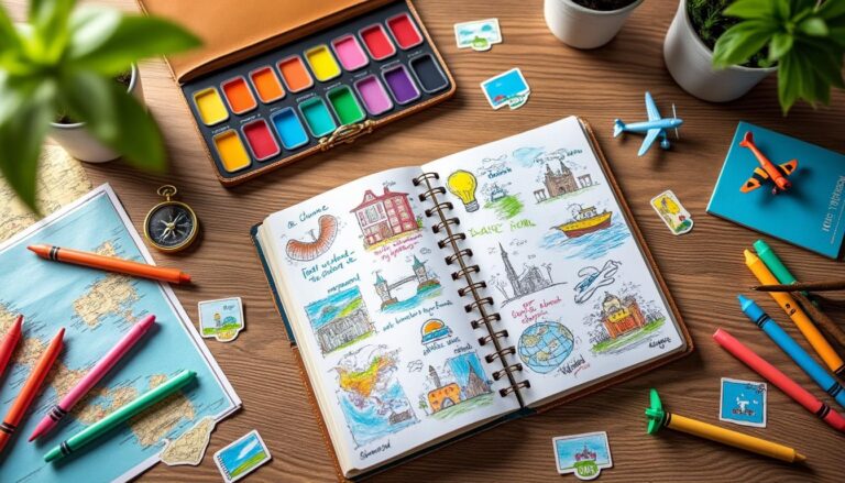 découvrez nos carnets de voyage pour enfants, conçus avec des activités ludiques et des modèles créatifs pour stimuler leur imagination pendant les aventures.