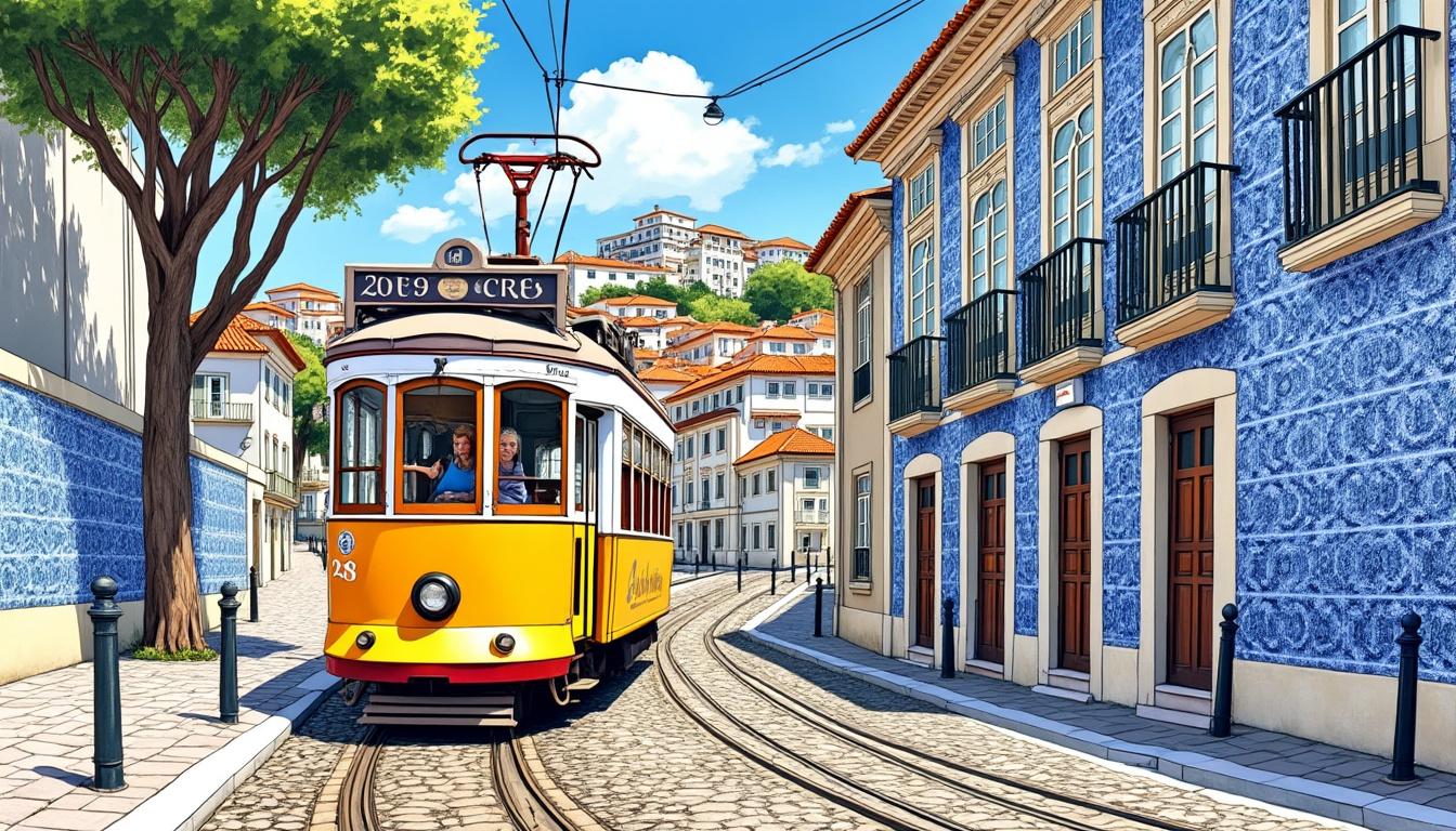 découvrez un carnet de voyage illustré à l'aquarelle, capturant l'essence de lisbonne avec le style unique des urban sketchers.