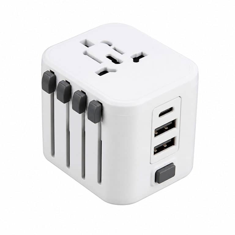 Adaptateur multiprises universel voyage présenté seul